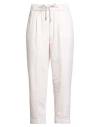 Peserico Woman Pants Sand Size 6 Cotton, Elastane In White
