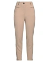 Peserico Woman Pants Sand Size 6 Polyester, Viscose, Cotton, Elastane In Beige