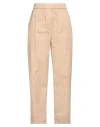 Peserico Woman Pants Sand Size 8 Cotton, Elastane In Beige