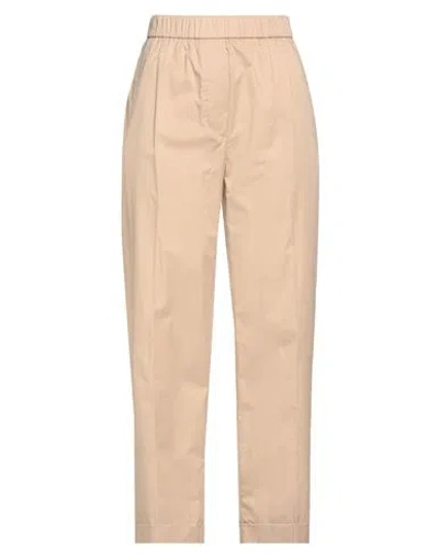 Peserico Woman Pants Sand Size 8 Cotton, Elastane In Beige