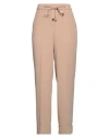 Peserico Woman Pants Sand Size 8 Virgin Wool, Silk, Cashmere In Beige