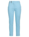 Peserico Woman Pants Light Blue Size 6 Cotton, Elastane