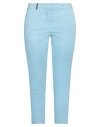 Peserico Woman Pants Sky Blue Size 10 Cotton, Elastane
