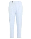 Peserico Woman Pants Sky Blue Size 2 Virgin Wool, Linen In Blue