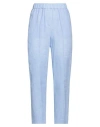 Peserico Woman Pants Sky Blue Size 10 Linen
