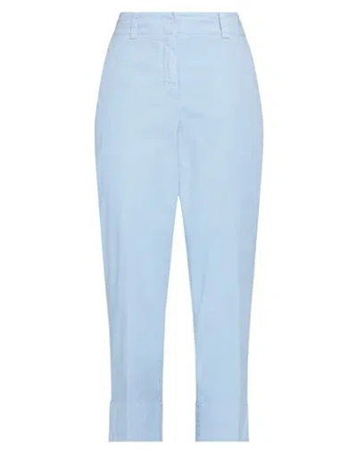 Peserico Woman Pants Sky Blue Size 14 Cotton, Lyocell, Elastane