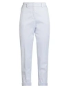 Peserico Woman Pants Sky Blue Size 14 Cotton, Tencel, Silk, Elastane In Blue