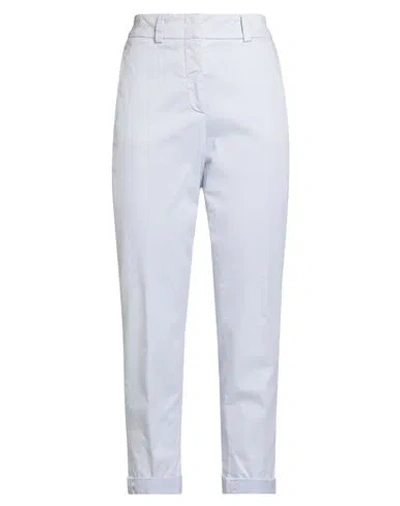 Peserico Woman Pants Sky Blue Size 14 Cotton, Tencel, Silk, Elastane