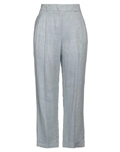 Peserico Woman Pants Sky Blue Size 14 Linen
