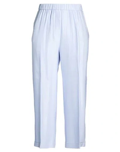 Peserico Woman Pants Sky Blue Size 16 Viscose, Linen