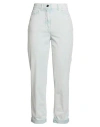 Peserico Woman Pants Sky Blue Size 6 Cotton, Elastane In White