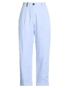 Peserico Woman Pants Sky Blue Size 6 Cotton, Elastane In Blue