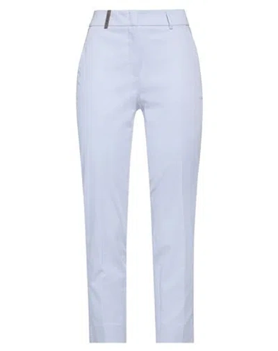 Peserico Woman Pants Sky Blue Size 8 Cotton, Elastane