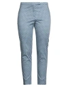 Peserico Woman Pants Slate Blue Size 16 Cotton, Elastane