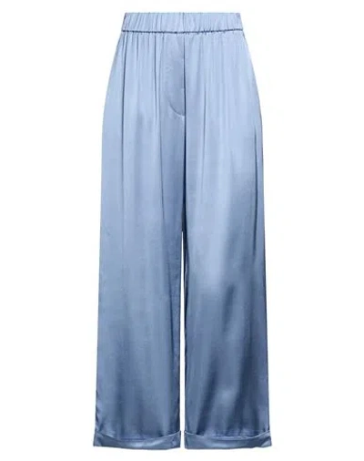 Peserico Woman Pants Slate Blue Size 4 Viscose