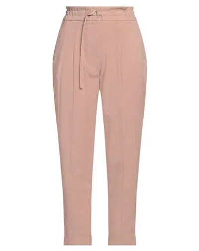 Peserico Woman Pants Taupe Size 10 Cotton, Lyocell, Elastane In Grey