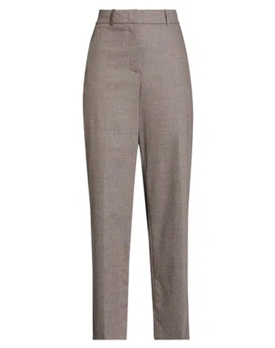 Peserico Woman Pants Taupe Size 10 Virgin Wool, Cashmere, Elastane In Gray