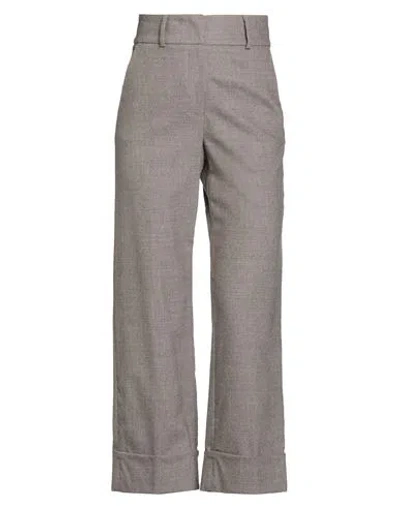 Peserico Woman Pants Taupe Size 2 Virgin Wool, Cashmere, Elastane In Gray