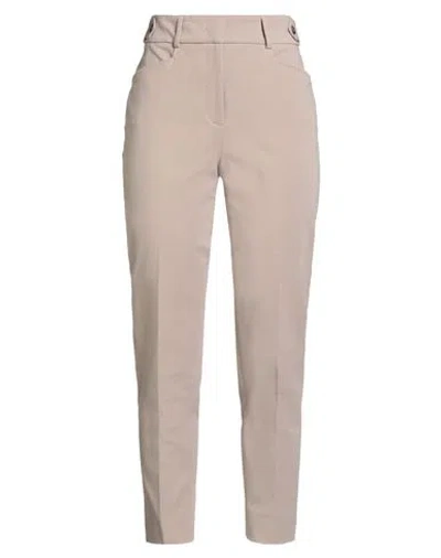 Peserico Woman Pants Taupe Size 6 Cotton, Elastane In Neutral