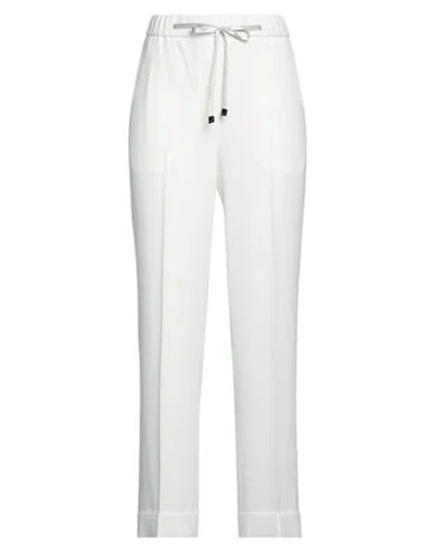 Peserico Woman Pants White Size 10 Polyester