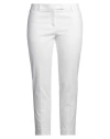 Peserico Easy Woman Pants White Size 12 Cotton, Elastane