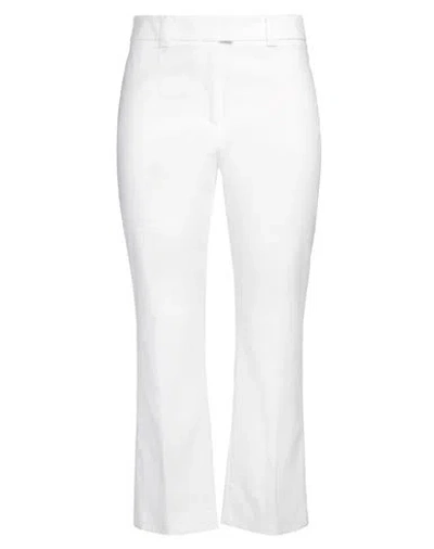 PESERICO PESERICO WOMAN PANTS WHITE SIZE 12 COTTON, ELASTANE