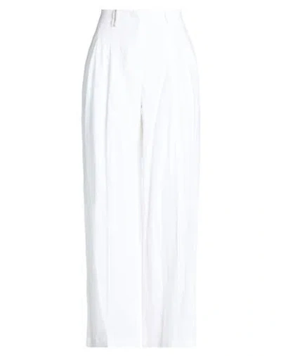 Peserico Woman Pants White Size 12 Linen