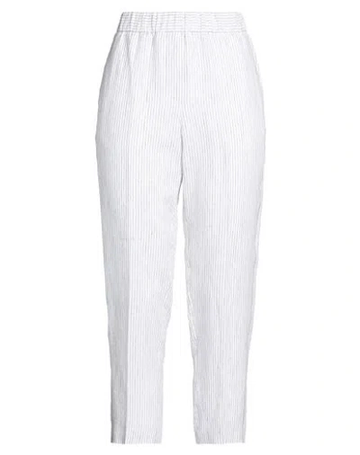 Peserico Woman Pants White Size 12 Linen