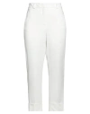 Peserico Woman Pants Ivory Size 10 Polyester In White