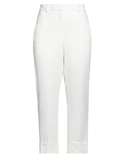 Peserico Woman Pants Ivory Size 10 Polyester In White
