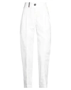 Peserico Woman Pants White Size 10 Cotton, Elastane In White