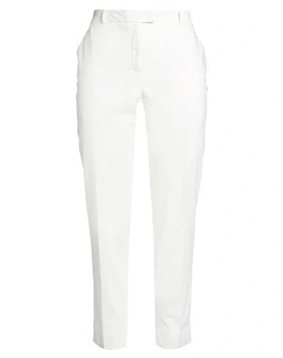 Peserico Woman Pants White Size 16 Cotton, Elastane