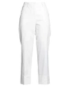Peserico Woman Pants White Size 2 Cotton, Elastane