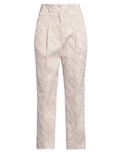 Peserico Easy Woman Pants White Size 8 Cotton, Elastane