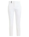 Peserico Cropped Logo-patch Trousers In White