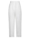 Peserico Woman Pants White Size 10 Linen