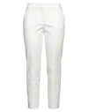 Peserico Woman Pants Ivory Size 14 Cotton, Viscose, Elastane In White