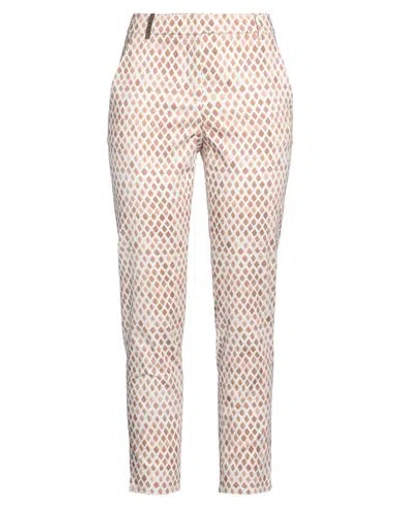 PESERICO PESERICO WOMAN PANTS WHITE SIZE 10 COTTON, ELASTANE