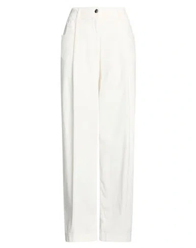 Peserico Pleated Wide-leg Trousers In White