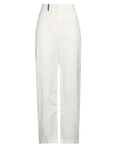 Peserico Woman Pants White Size 10 Cotton, Polyester