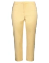 Peserico Woman Pants Yellow Size 14 Cotton, Elastane In Yellow