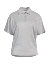 Peserico Woman Polo Shirt Grey Size 6 Cotton, Linen