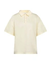 Peserico Woman Polo Shirt Yellow Size 8 Cotton, Linen In Yellow