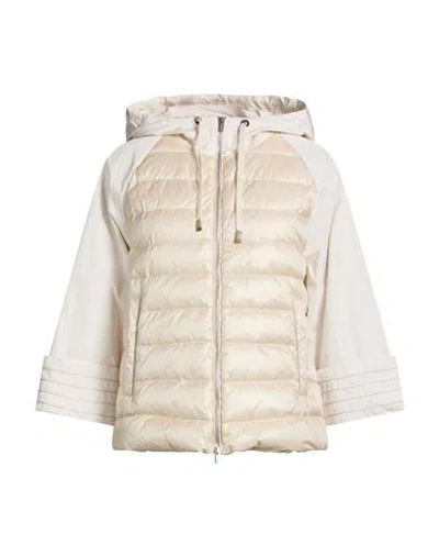 Peserico Woman Puffer Beige Size 10 Polyamide, Polyester In Gray