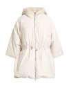 Peserico Woman Puffer Beige Size 6 Cotton, Polyamide In Neutral