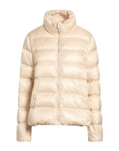 Peserico Woman Puffer Beige Size 6 Nylon In Neutral