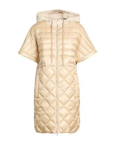 Peserico Woman Puffer Beige Size 6 Polyester, Polyamide In Brown