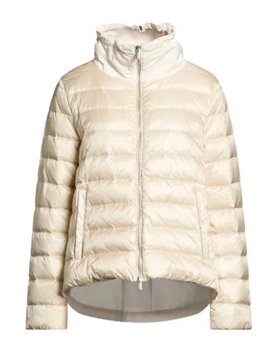 Peserico Woman Puffer Cream Size 6 Nylon, Polyester In Neutral