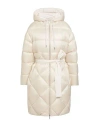 Peserico Woman Puffer Cream Size 8 Polyester, Viscose, Metallic Fiber, Cashmere, Silk