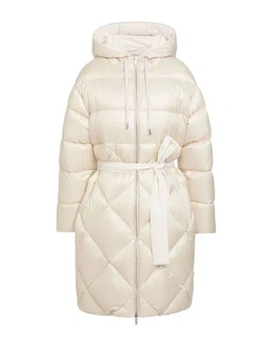 Peserico Woman Puffer Cream Size 8 Polyester, Viscose, Metallic Fiber, Cashmere, Silk